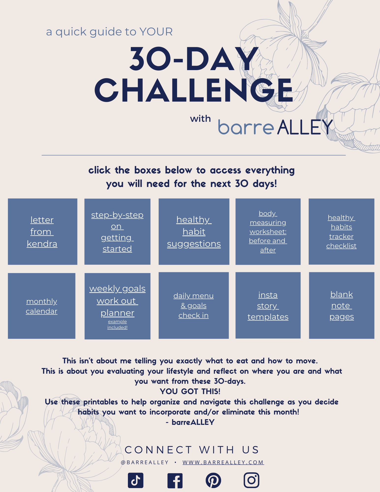 30 day 2025 barre challenge